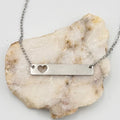 Personalized Heart Bar Necklace