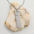 Personalized Bar Necklace with Heart Charm