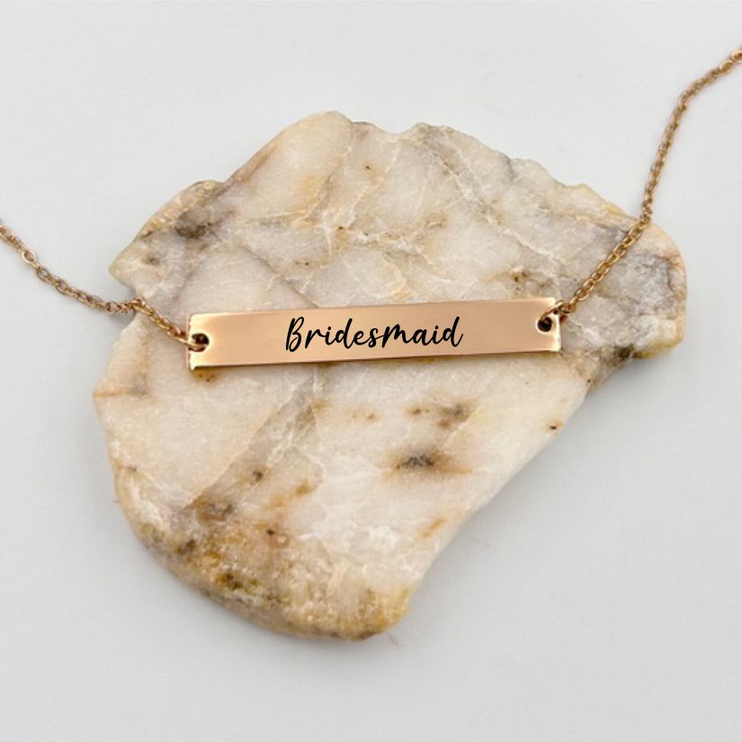 Personalized Horizontal Bar Necklace