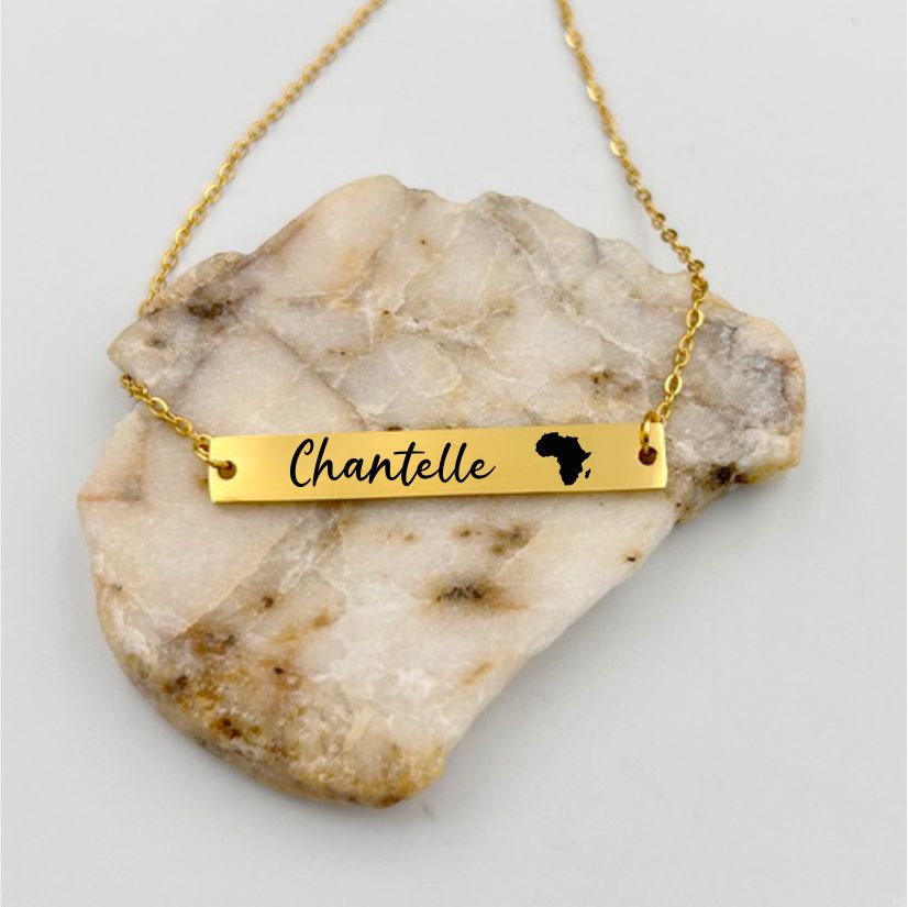 Personalized Horizontal Bar Necklace
