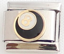 8 Ball 9mm Charm-Charmed Jewellery