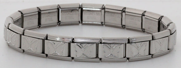 9mm 18 Link Butterfly Italian Charm Bracelet-Charmed Jewellery