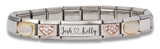 Engraved Name Mixed Italian Charm Bracelet-Charmed Jewellery