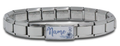 9mm Italian Charm Bracelet + Superlink Name Charm 4 (click to personalize)-Charmed Jewellery