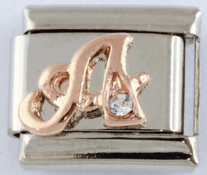 9mm Rose Gold Plated Letter A Charm-Charmed Jewellery