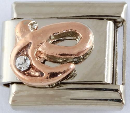 9mm Rose Gold Plated Letter C Charm-Charmed Jewellery