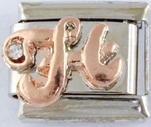 9mm Rose Gold Plated Letter H Charm-Charmed Jewellery