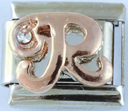 9mm Rose Gold Plated Letter R Charm-Charmed Jewellery