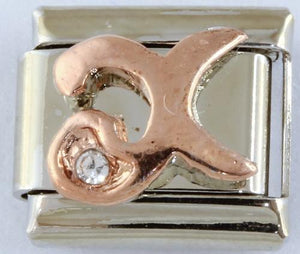 9mm Rose Gold Plated Letter X Charm-Charmed Jewellery