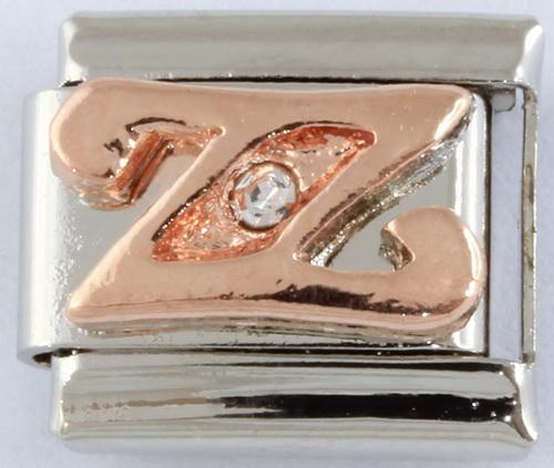 9mm Rose Gold Plated Letter Z Charm-Charmed Jewellery