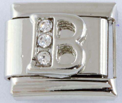 9mm Silver Letter B Charm-Charmed Jewellery