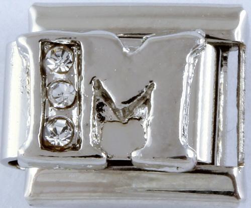 9mm Silver Letter M Charm-Charmed Jewellery