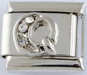 9mm Silver Letter Q Charm-Charmed Jewellery