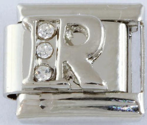 9mm Silver Letter R Charm-Charmed Jewellery
