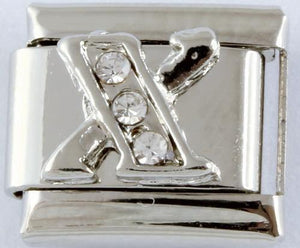 9mm Silver Letter X Charm-Charmed Jewellery
