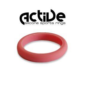 Active Silicone Sport Rings - Ladies Stacker Coral (Click product to choose size)-Charmed Jewellery