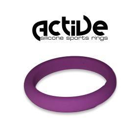 Active Silicone Sport Rings - Ladies Stacker Purple (Click product to choose size)-Charmed Jewellery