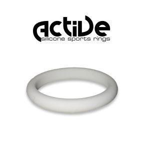 Active Silicone Sport Rings - Ladies Stacker White (Click product to choose size)-Charmed Jewellery