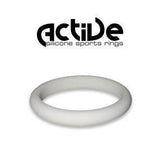 Active Silicone Sport Rings - Ladies Stacker White (Click product to choose size)-Charmed Jewellery