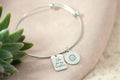 Adjustable Bangle with 2 charms-Charmed Jewellery