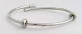 Adjustable Stainless Steel European Bracelet with Stoppers