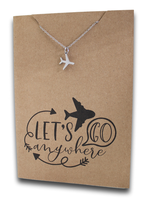 Aeroplane Pendant & Chain - Card 354