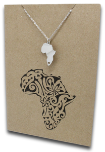 Africa Pendant & Chain - Card 121-Charmed Jewellery
