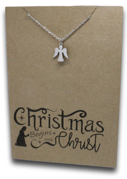 Angel Pendant & Chain - Card 177-Charmed Jewellery