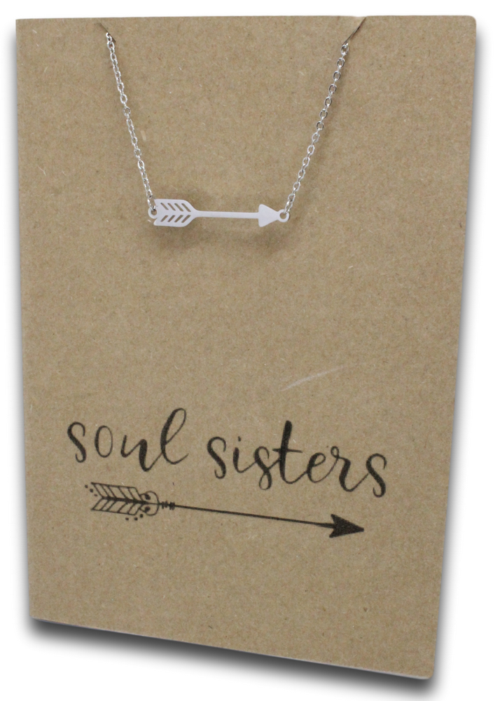 Arrow Pendant & Chain - Card 123-Charmed Jewellery