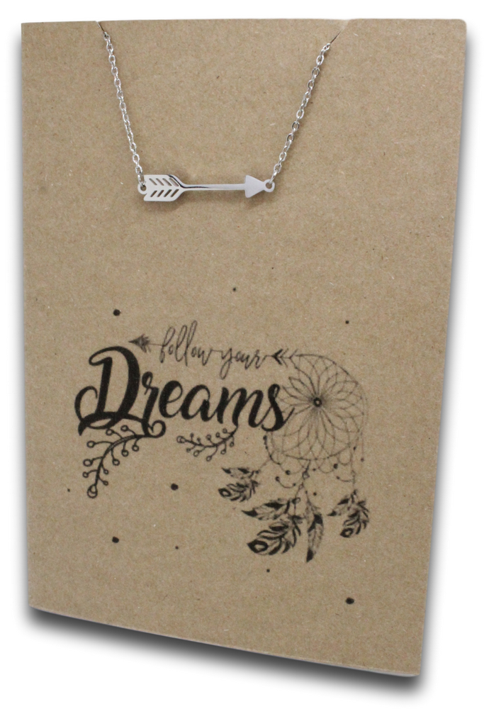 Arrow Pendant & Chain - Card 126-Charmed Jewellery