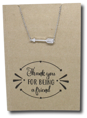 Arrow Pendant & Chain - Card 217-Charmed Jewellery