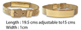 Gold Plated Medical Alert Engraved Mesh Bracelet