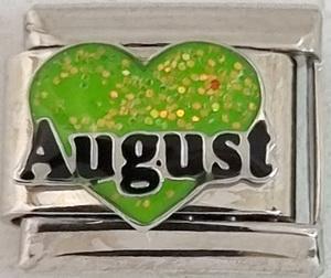 August Heart 9mm Charm