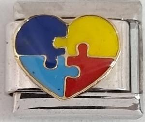 Autism Heart 9mm Charm