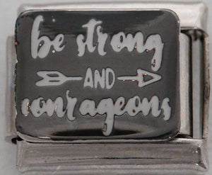 Be Strong and Courageous 9mm Charm-Charmed Jewellery