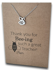Bee Pendant & Chain - Card 459