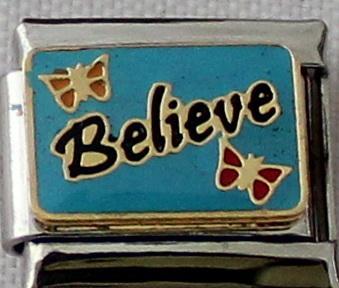 Believe Blue 9mm Charm-Charmed Jewellery