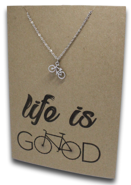 Bicycle Pendant & Chain - Card 163-Charmed Jewellery
