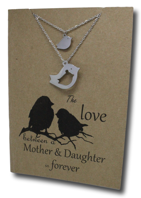Bird Pendant & Chain (x2) - Card 10-Charmed Jewellery