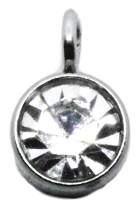 Birthstone Charm April (Engraved jewellery)