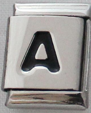 Black Letter A 13mm Charm-Charmed Jewellery