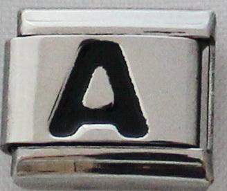 Black Letter A 9mm Charm-Charmed Jewellery
