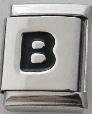 Black Letter B 13mm Charm-Charmed Jewellery