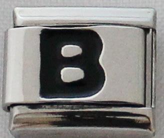 Black Letter B 9mm Charm-Charmed Jewellery