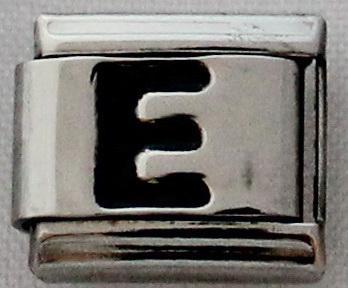 Black Letter E 9mm Charm-Charmed Jewellery