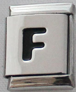 Black Letter F 13mm Charm-Charmed Jewellery