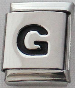 Black Letter G 13mm Charm-Charmed Jewellery