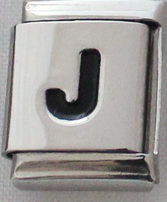 Black Letter J 13mm Charm-Charmed Jewellery