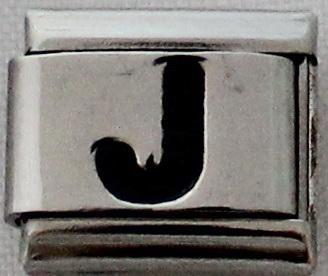 Black Letter J 9mm Charm-Charmed Jewellery