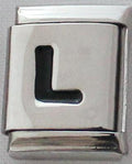 Black Letter L 13mm Charm-Charmed Jewellery